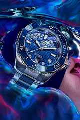 Tag Heuer Aquaracer Professional 300 Automatic Diamonds Blue Dial Silver Steel Strap Watch for Women - WBP231B.BA0618