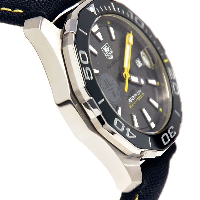 Tag Heuer Aquaracer Jeremy Lin Special Edition Grey Dial Black Nylon Strap Watch for Men - WAY211F.FC6362 Buy Now By Tag Heuer