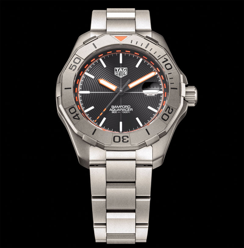 Tag Heuer Aquaracer Bamford Automatic Black Dial Grey Steel Strap Watch for Men - WAY208F.BF0638 Buy Now By Tag Heuer