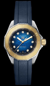 Tag Heuer Aquaracer Professional 200 Automatic Diamonds Blue Dial Blue Rubber Strap Watch for Women - WBP2450.FT6215 Buy Now By Tag Heuer