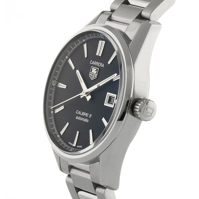 Tag Heuer Carrera Automatic Black Dial Silver Steel Strap Watch for Men - WAR211A.BA0782 Buy Now By Tag Heuer