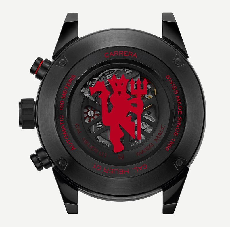 Tag Heuer Formula 1 Manchester United Limited Edition Black Dial Black & Red Rubber Strap Watch for Men - CAZ101J.FT8027 Buy Now By Tag Heuer