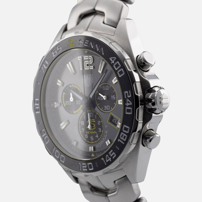 Tag Heuer Formula 1 Ayrton Senna Special Edition Grey Dial Silver Steel Strap Watch for Men - CAZ101AF.BA0637 Buy Now By Tag Heuer