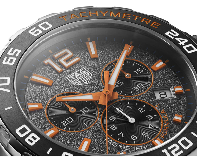 Shop Tag Heuer Formula 1 Chronograph Ceramic Black Dial Silver Steel Strap Watch for Men - CAZ101AH.BA0842 in USA
