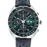 Tag Heuer Formula 1 Calibre 16 Automatic Chronograph Green Dial Black Leather Strap Watch for Men - CAZ2016.FC6473