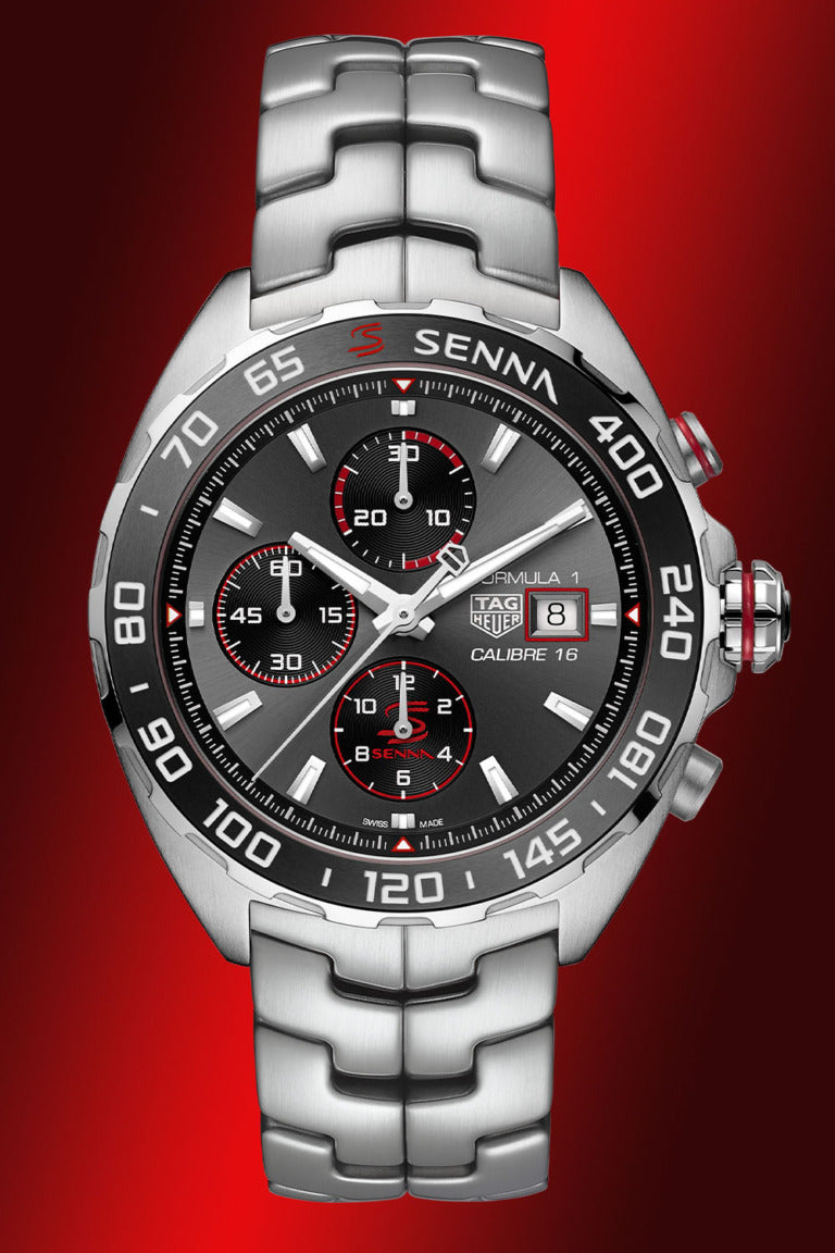 Tag Heuer Formula 1 Chronograph Senna Grey Dial Silver Steel Strap Watch for Men - CAZ201D.BA0633 Buy Now By Tag Heuer