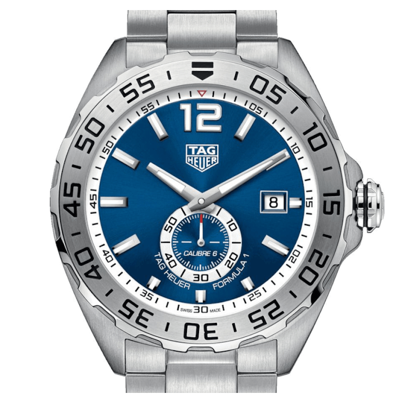 Shop Tag Heuer Formula 1 Calibre 6 Automatic Blue Dial Silver Steel Strap Watch for Men - WAZ2014.BA0842 in USA