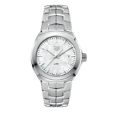 Shop Tag Heuer Link Quartz Mother of Pearl Dial Silver Steel Strap Watch for Women - WBC1310.BA0600 in USA