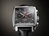 Tag Heuer Monaco Calibre 12 Final Edition Chronograph Grey Dial Black Leather Strap Watch for Men - CAW211J.FC6476 Buy Now By Tag Heuer