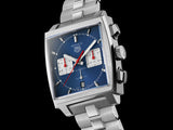 Tag Heuer Monaco Automatic Chronograph Blue Dial Silver Steel Strap Watch for Men - CBL2111.BA0644