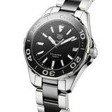 Tag Heuer Aquaracer Quartz Black Dial Two Tone Steel Strap Watch for Men - WAY131A.BA0913