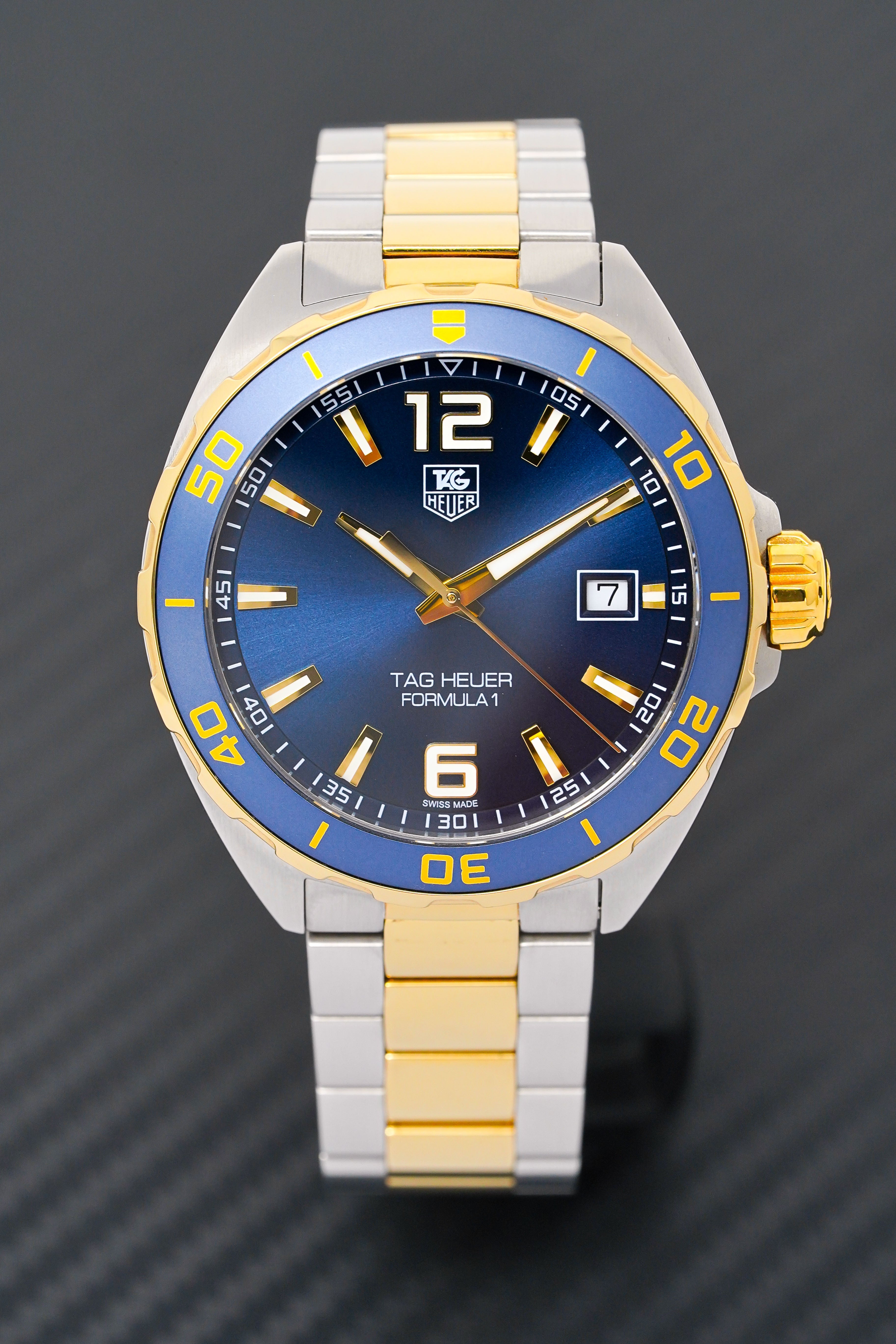 Tag Heuer Formula 1 Analog Blue Dial Two Tone Steel Strap Watch for Men - WAZ1120.BB0879