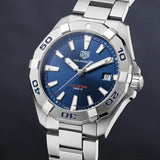 Tag Heuer Aquaracer Blue Dial Silver Steel Strap Watch for Men - WBD1112.BA0928