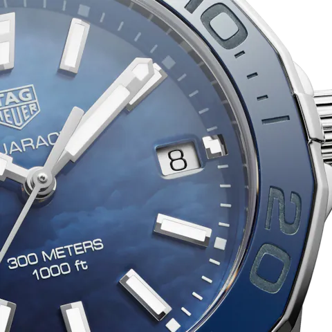Tag Heuer Aquaracer Blue Dial Silver Steel Strap Watch for Women - WAY131S.BA0748 Buy Now By Tag Heuer