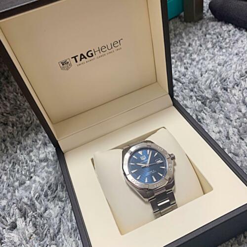 Tag Heuer Aquaracer Automatic Blue Dial Silver Steel Strap Watch for Men - WAY2112.BA0928