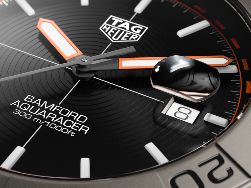 Tag Heuer Aquaracer Calibre 5 Bamford Limited Edition Black Dial Grey Steel Strap Watch for Men - WAY208C.FC6383 Buy Now By Tag Heuer