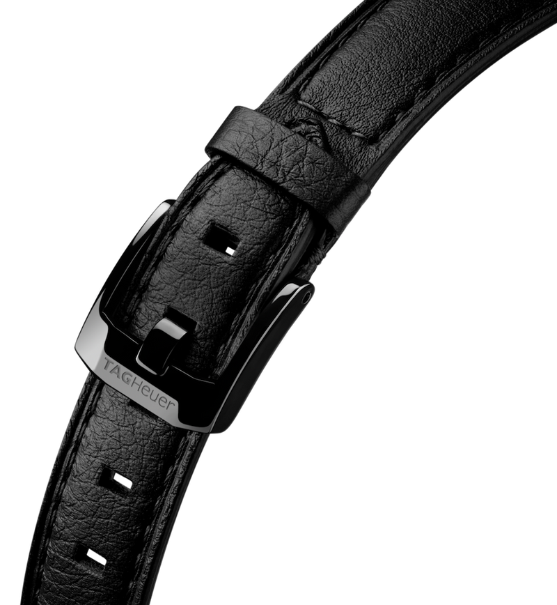 Shop Tag Heuer Formula 1 Diamonds Black Dial Black Leather Strap Watch for Women - WBJ1417.FC8234 in USA