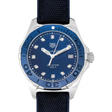Tag Heuer Aquaracer Quartz Mother of Pearl Blue Dial Blue NATO Strap Watch for Women - WAY131L.FT6091 Buy Now By Tag Heuer