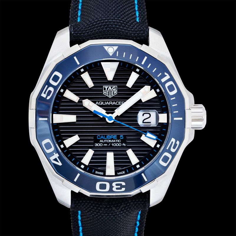 Shop Tag Heuer Aquaracer Black Dial Watch for Men - WAY201C.FC6395 in USA