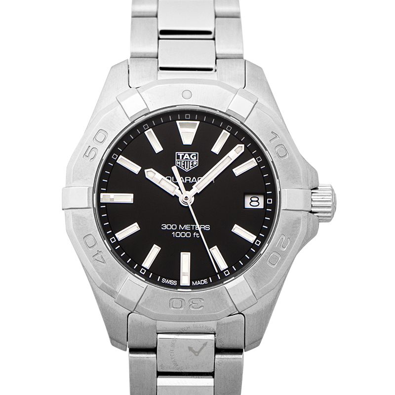 Shop Tag Heuer Aquaracer Black Dial Silver Steel Strap Watch for Women - WBD1310.BA0740 in USA