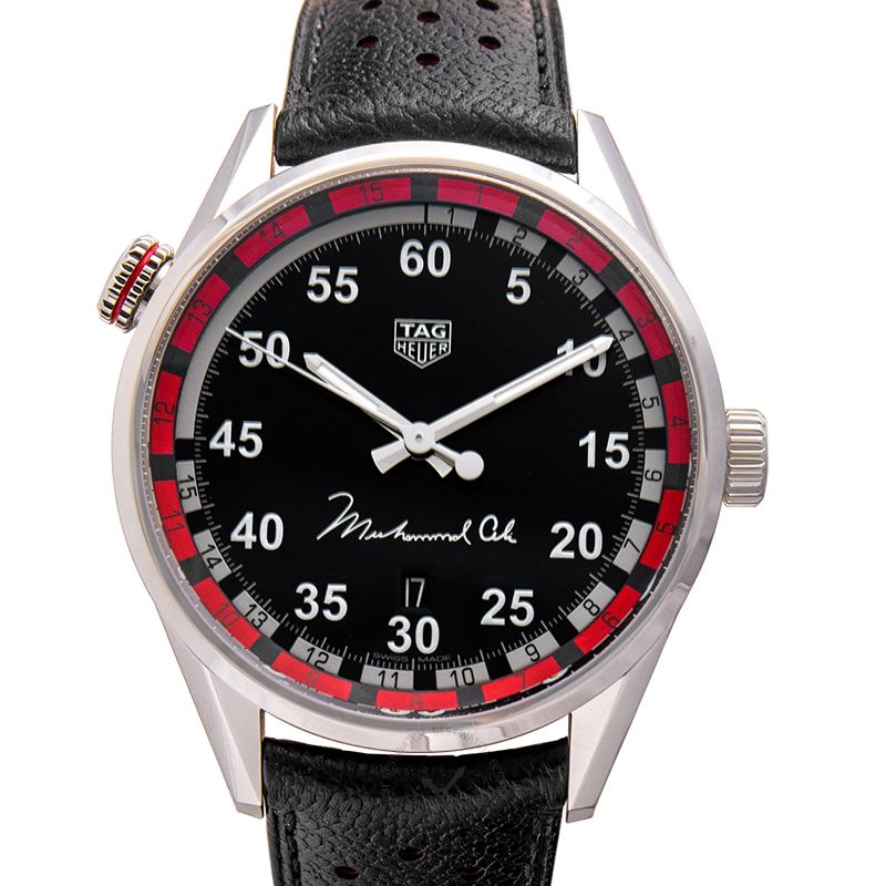 Tag Heuer Carrera Muhammad Ali Black Dial Watch for Men - WAR2A11.FC6337 Buy Now By Tag Heuer