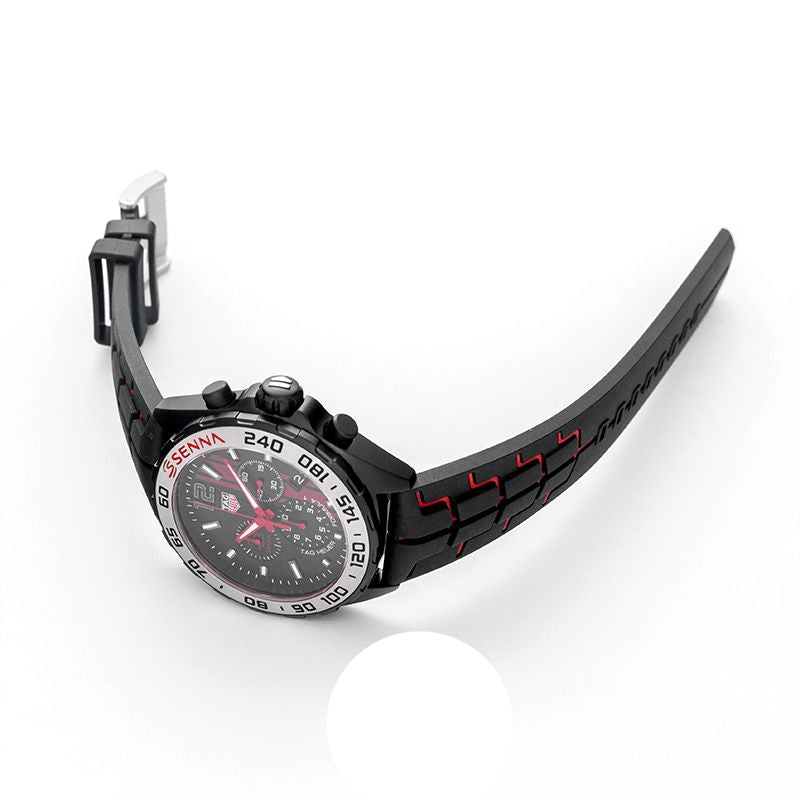 Tag Heuer Formula 1 Ayrton Senna Limited Edition Black Dial Two Tone Rubber Strap Watch for Men - CAZ1019.FT8027 Buy Now By Tag Heuer