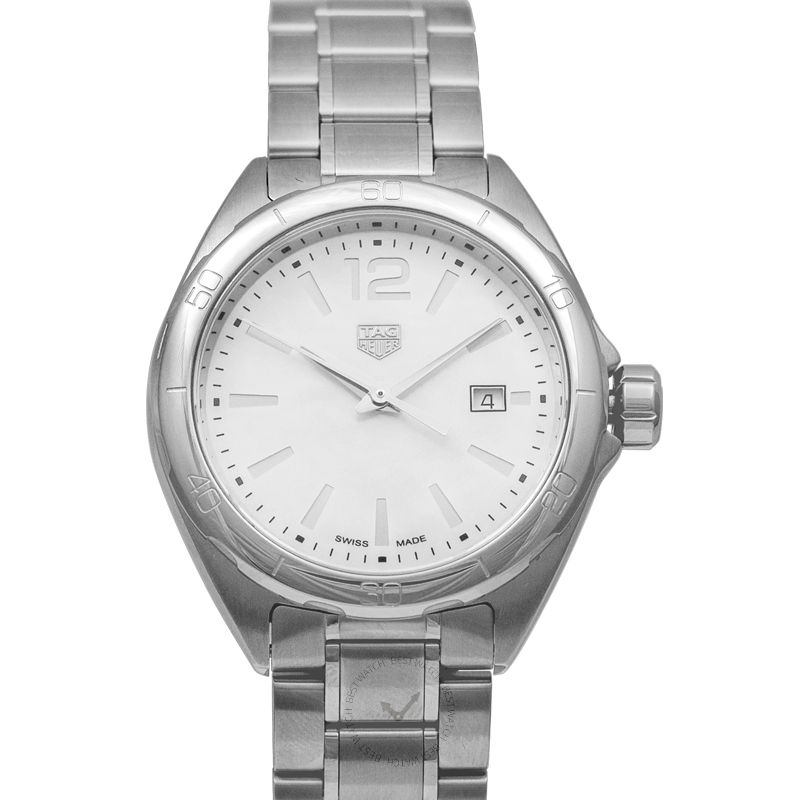 Shop Tag Heuer Formula 1 Quartz Mother of Pearl White Dial Silver Steel Strap Watch for Women - WBJ1418.BA0664 in USA