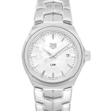 Shop Tag Heuer Link Quartz Mother of Pearl Dial Silver Steel Strap Watch for Women - WBC1310.BA0600 in USA