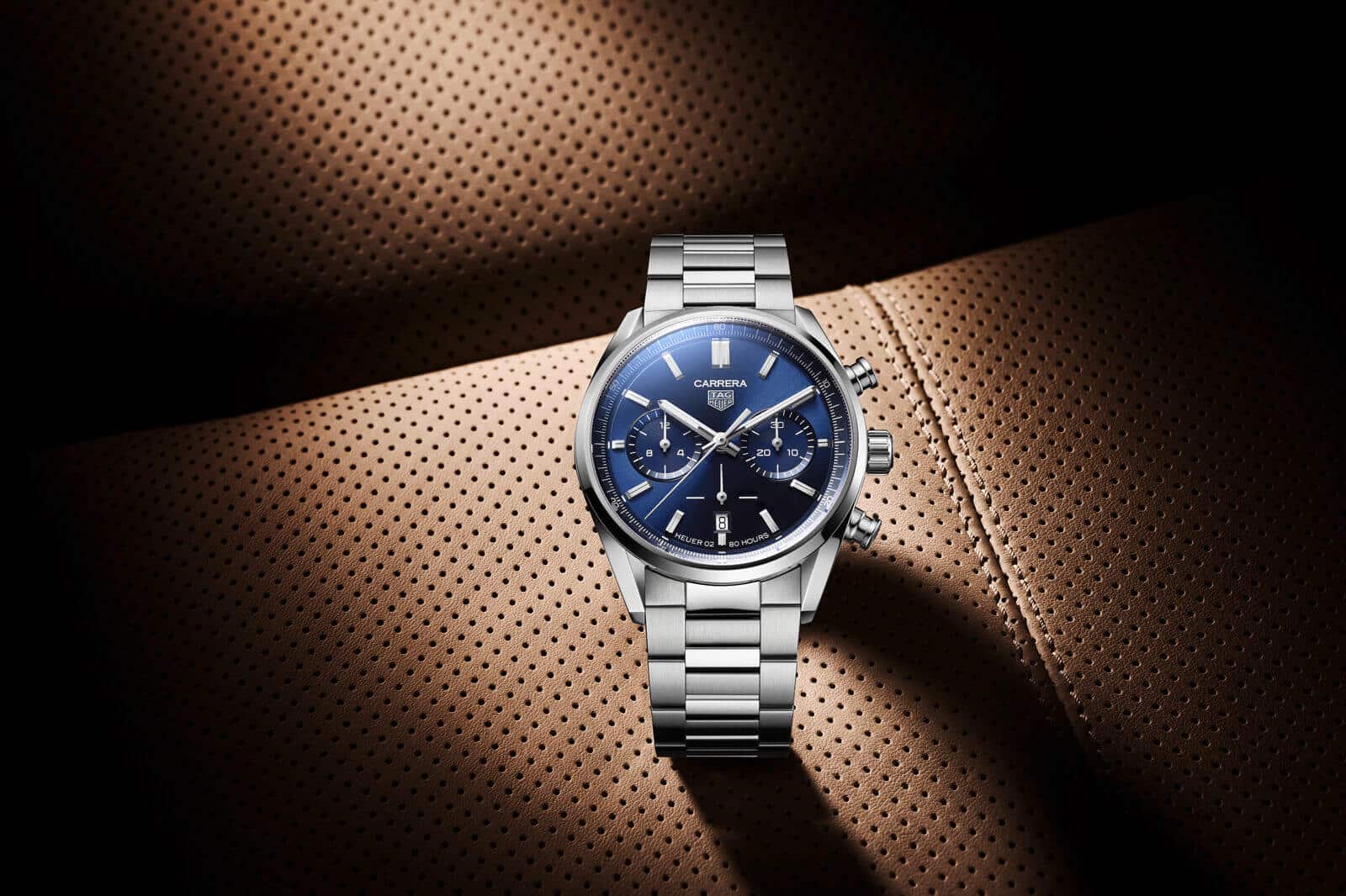 Tag Heuer Carrera Chronograph Blue Dial Silver Steel Strap Watch for Men - CBN2011.BA0642