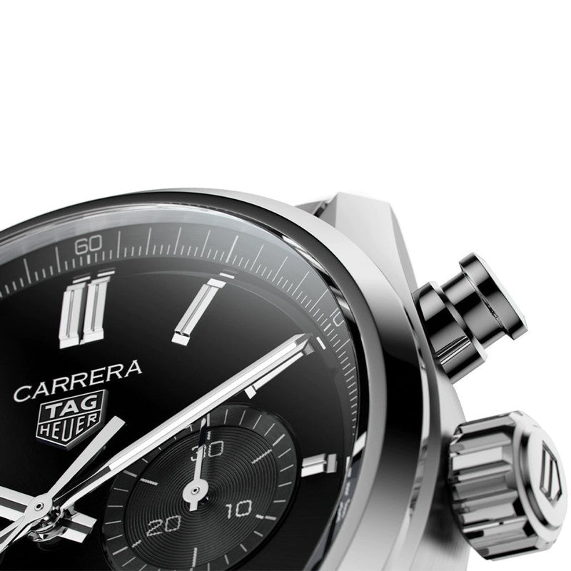 Tag Heuer Carrera Chronograph Black Dial Silver Steel Strap Watch for Men - CBN2010.BA0642 Buy Now By Tag Heuer