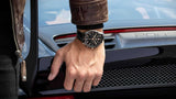 Tag Heuer Carrera Chronograph Black Dial Black Leather Strap Watch for Men - CBN2A5A.FC6481 Buy Now By Tag Heuer