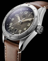 Tag Heuer Autavia Isograph Grey Dial Calfskin Brown Leather Strap Watch for Men - WBE5111.FC8267 Buy Now By Tag Heuer