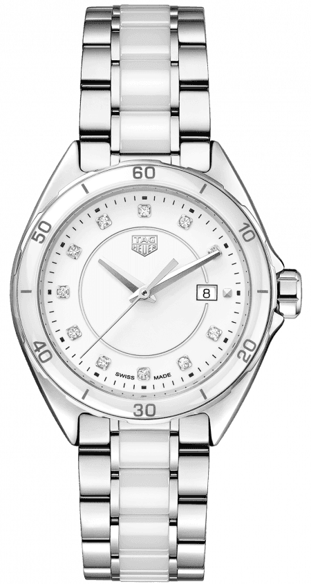 Shop Tag Heuer Formula 1 Diamonds White Dial Two Tone Steel Strap Watch for Women - WBJ141AD.BA0974 in USA