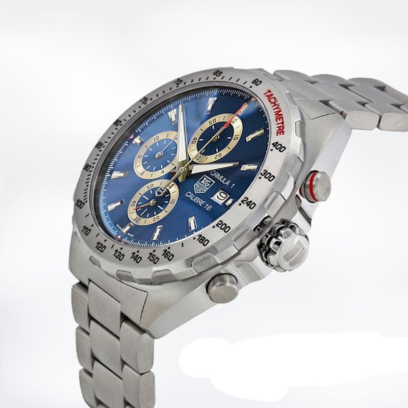 Shop Tag Heuer Formula 1 Automatic Chronograph Blue Dial Silver Strap Watch for Men - CAZ2015.BA0876 in USA