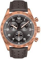 Tissot T Sport PRS 516 Chronograph Grey Dial Grey Leather Strap Watch for Men - T131.617.36.082.00 Buy Now By Tissot