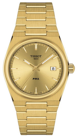 Tissot PRX Gold Dial Gold Steel Strap Watch for Men - T137.210.33.021.00