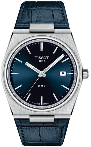 Tissot PRX Blue Dial Blue Leather Strap Watch for Men - T137.410.16.041.00
