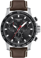 Tissot Supersport Chrono Black Dial Brown Leather Strap Watch for Men - T125.617.16.051.01 Buy Now By Tissot