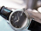 Tissot T Classic Bridgeport Black Dial Black Leather Strap Watch For Women - T097.010.16.058.00 Buy Now By Tissot