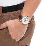 Tommy Hilfiger Harrison White Dial Brown Leather Strap Watch for Men - 1790874 Buy Now By Tommy Hilfiger