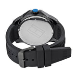 Shop Tommy Hilfiger Sport Multifunction Black Dial Black Rubber Strap Watch for Men - 1790983 in USA