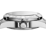 Shop Tag Heuer Aquaracer Quartz Black Dial Silver Steel Strap Watch for Women - WBD1410.BA0741 in USA