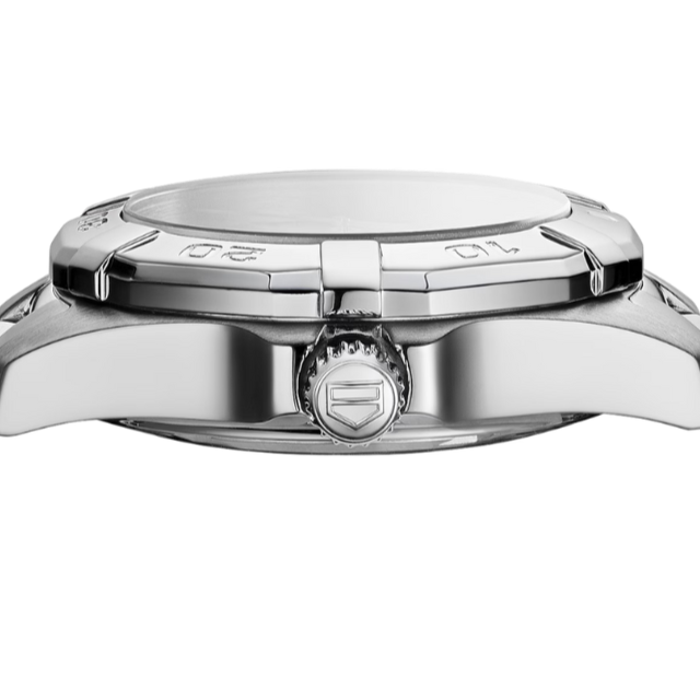 Shop Tag Heuer Aquaracer Quartz Black Dial Silver Steel Strap Watch for Women - WBD1410.BA0741 in USA