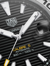 Shop Tag Heuer Aquaracer Automatic Caliber 5 Black Dial Silver Steel Strap Watch for Men - WBD2110.BA0928 in USA