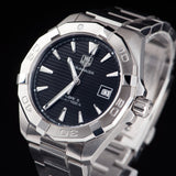 Tag Heuer Aquaracer Automatic 41mm Black Dial Silver Steel Strap Watch for Men - WAY2110.BA0928