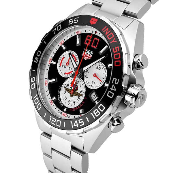 Tag Heuer Formula 1 Indy 500 Special Edition Black Dial Silver Steel Strap Watch for Men - CAZ101V.BA0842 Buy Now By Tag Heuer