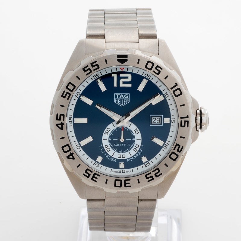 Shop Tag Heuer Formula 1 Calibre 6 Automatic Blue Dial Silver Steel Strap Watch for Men - WAZ2014.BA0842 in USA