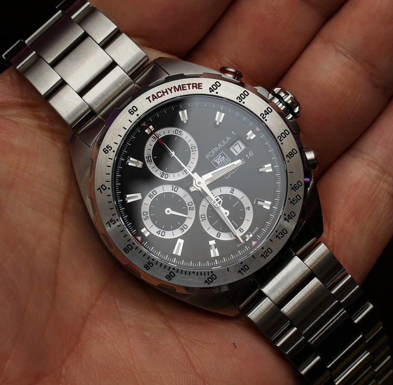 Tag Heuer Formula 1 Calibre 16 Automatic Chronograph Black Dial Silver Steel Strap Watch for Men - CAZ2010.BA0876 Buy Now By Tag Heuer