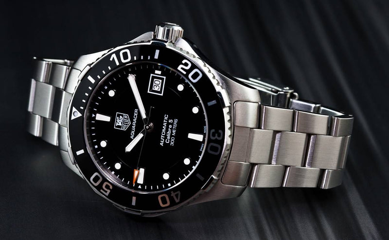 Tag Heuer Aquaracer Automatic Caliber 5 Black Dial Silver Steel Strap Watch for Men - WAN2110.BA0822 Buy Now By Tag Heuer