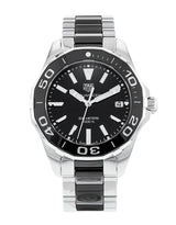 Tag Heuer Aquaracer Quartz Black Dial Two Tone Steel Strap Watch for Men - WAY131A.BA0913 Buy Now By Tag Heuer